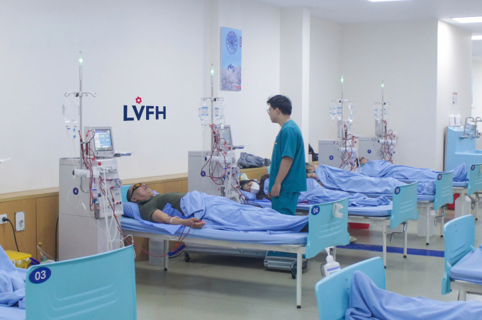 Bệnh viện Hữu Nghị Lạc Việt tiếp nhận người bệnh chạy thận, lọc máu. Ảnh: Bệnh viện Hữu nghị Lạc Việt