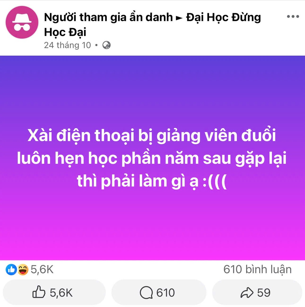 Bị đuổi học vì điện thoại: Sinh viên vô kỷ luật hay giảng viên nặng tay? - 1