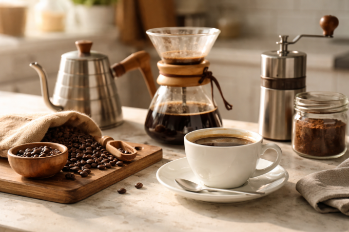 Không nên sử dụng thức uống vào buổi tối vì dễ ảnh hưởng đến chất lượng giấc ngủ. Ảnh tạo bởi AI