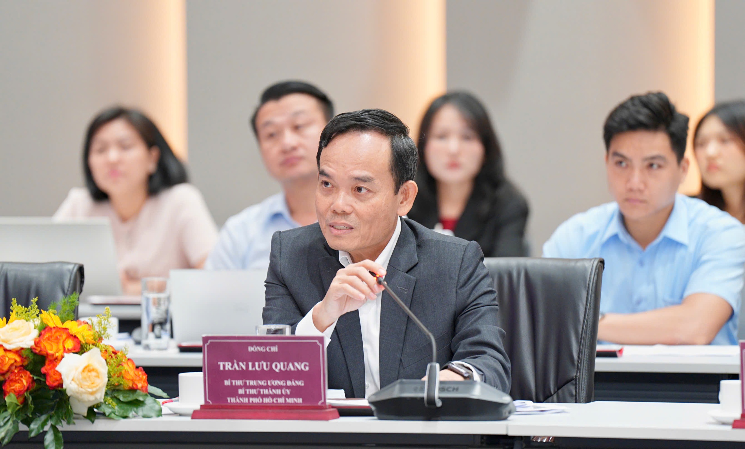 Bí thư Trần Lưu Quang làm việc với Becamex về khoa học công nghệ - Ảnh 1.