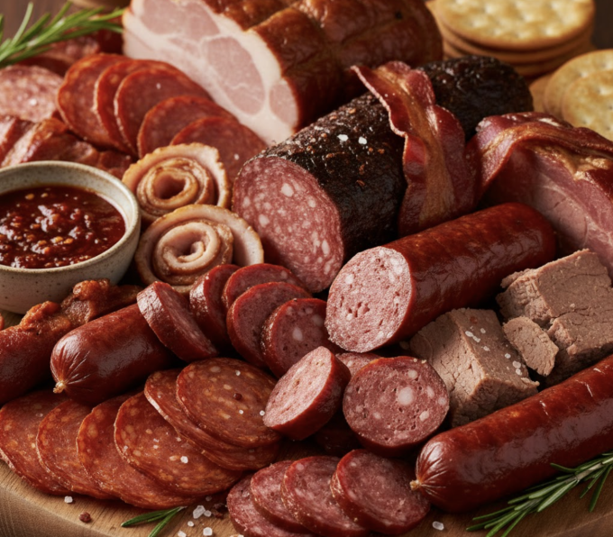 Người bệnh viêm khớp vảy nến nên hạn chế ăn thịt đỏ và thịt chế biến sẵn. Ảnh minh họa tạo bởi AI