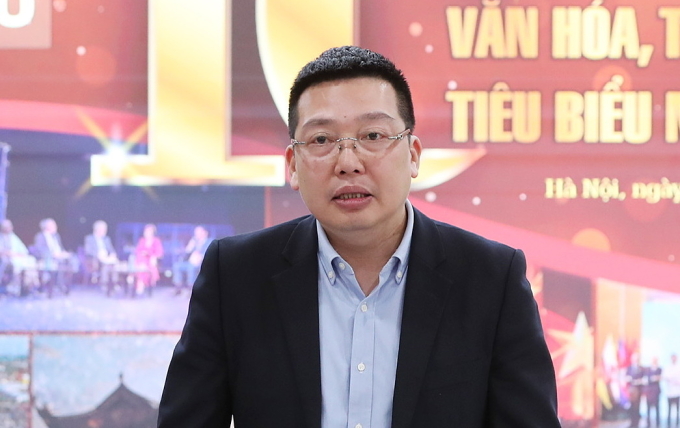 Ông Nguyễn Anh Vũ, Tổng Biên tập báo Văn Hóa, trưởng ban tổ chức hoạt động. Ảnh: Trần Huấn