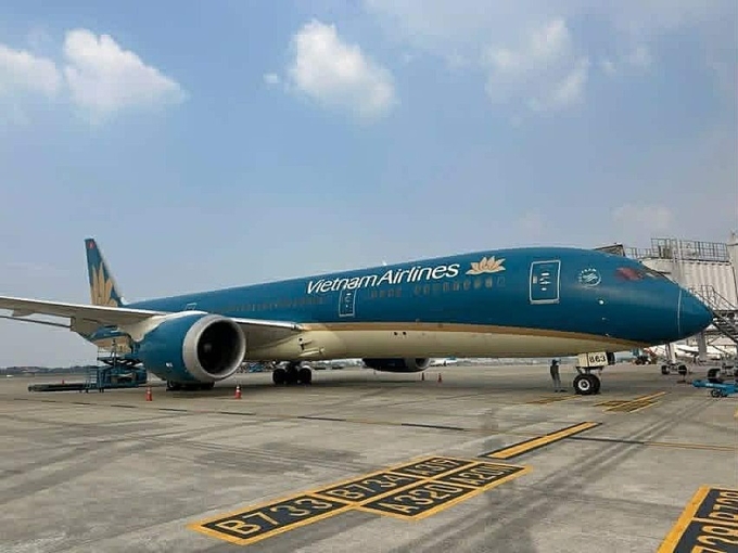 Máy bay được sử dụng bay kỹ thuật ở Long Thành chiều nay. Ảnh: Hạ Giang