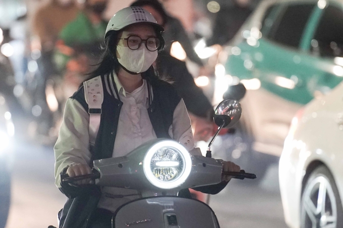 Ô nhiễm không khí trên đường Nguyễn Trãi Ảnh: Hoàng Giang