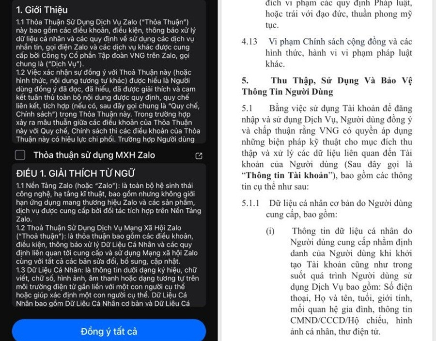 Các cách bảo mật thông tin trên Zalo sau khi bấm chấp thuận điều khoản mới- Ảnh 1.