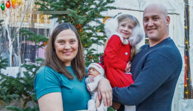 Amanda cùng chồng và hai con. Ảnh: WHIO TV7