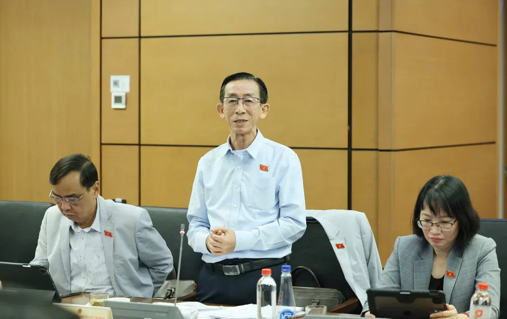 Đại biểu Trần Hoàng Ngân (TP.HCM) tại phiên thảo luận tổ chiều 3-12. Ảnh: QUANG PHÚC z7288986397812_63e148dc3361ffde5acb5b330defe763.jpg