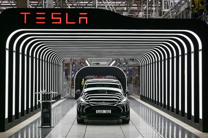 Những chiếc xe Model Y tại lễ khai trương nhà máy Tesla Gigafactory tại Gruenheide, Đức, ngày 22/3/2022. Ảnh: Reuters