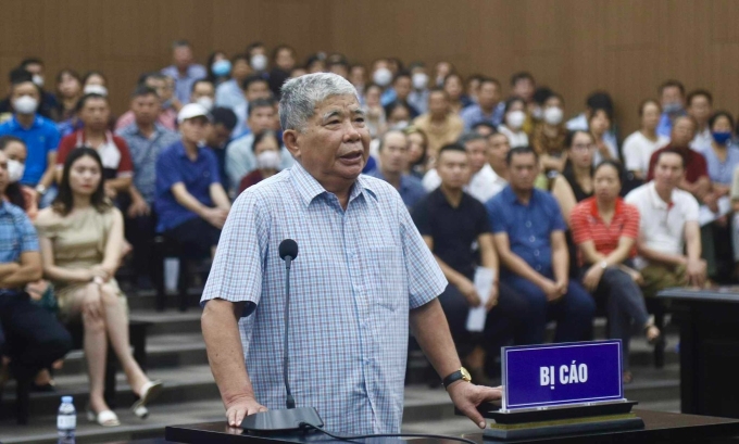 Ông Lê Thanh Thản tại phiên tòa hồi tháng 8/2023. Ảnh: Danh Lam