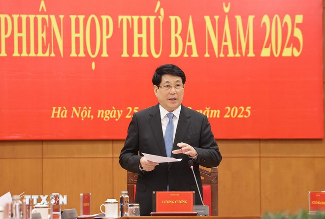 Chủ tịch nước Lương Cường chủ trì phiên họp về cải cách tư pháp năm 2025 - Ảnh 1.