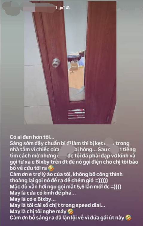 Mắc kẹt trong nhà tắm, đập kính vẫn không thoát ra được: Cô gái ở một mình được cứu bởi thứ nhiều người tưởng… vô giá trị trên điện thoại- Ảnh 1.