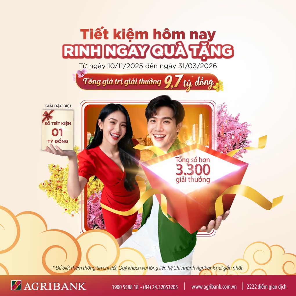 Cơ hội trúng 1 tỷ đồng với “Tiết kiệm hôm nay - Rinh ngay quà tặng” của Agribank - 1