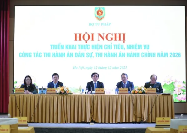 Việc tổ chức thi hành án hiệu quả, đặc biệt là các vụ án lớn. Ảnh: BTP Thi hành án BTP.jpg
