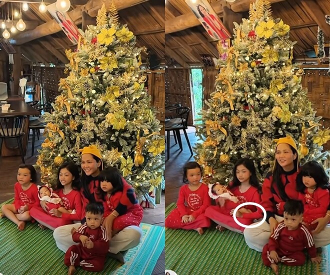 Con gái của H'Hen Niê khoe chân dài, nằm ngoan khi chụp ảnh, gia đình người Ê Đê đứng hát, cổ vũ hết mình 1 Con gái Harley của HHen Niê thu hút sự chú ý bởi đôi chân dài trong buổi chụp ảnh.