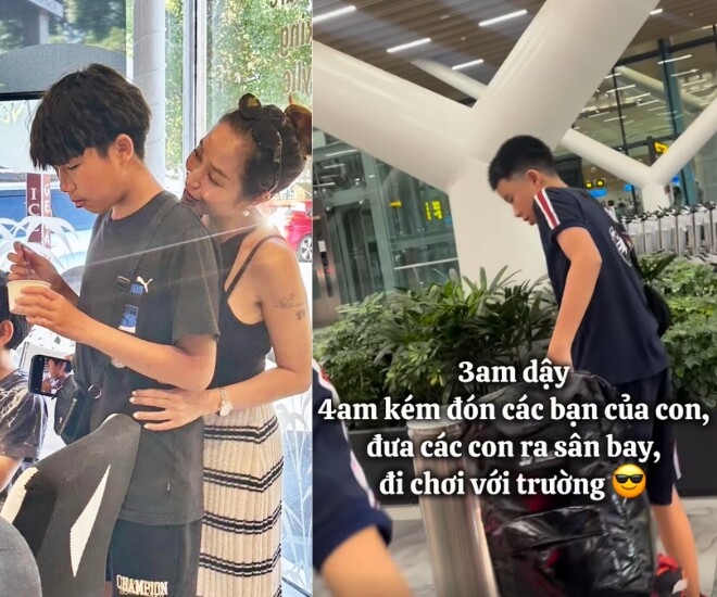 Con trai Ốc Thanh Vân ngại ngùng không muốn để mẹ hôn, 14 tuổi trổ mã cao lớn "dư sức" bế phụ huynh 1 Con trai Ốc Thanh Vân bước vào tuổi dậy thì, thấy ngượng ngùng khi được mẹ hôn.