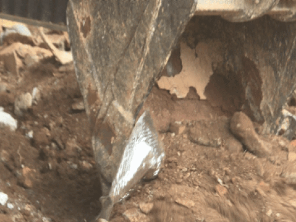 Công an sử dụng 4 chó nghiệp vụ cùng 2 xe múc xới đất tìm ma túy - 1