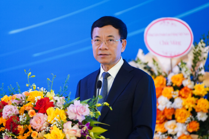 Bộ trưởng Nguyễn Mạnh Hùng tại Đại hội Công đoàn Khoa học và Công nghệ Việt Nam lần thứ I, nhiệm kỳ 2025-2030, ngày 24/12/2025. Ảnh: Lưu Quý