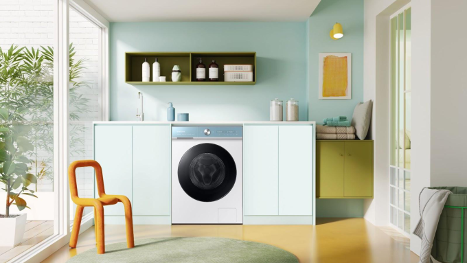 Máy giặt sấy Bespoke AI của Samsung sở hữu công nghệ AI Wash and Dry. Ảnh: Samsung