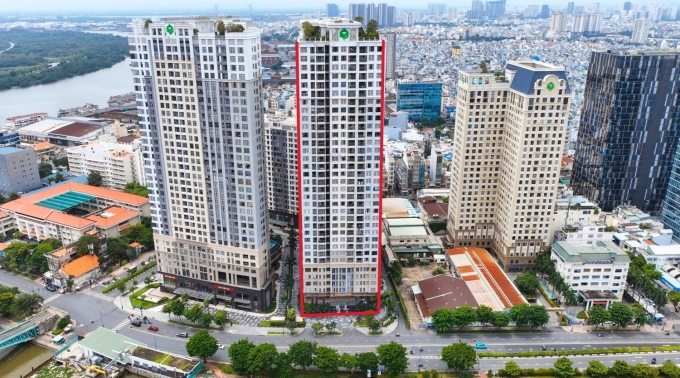Dự án 39-39B Bến Vân Đồn, quận 4, TP HCM. Ảnh: Novaland