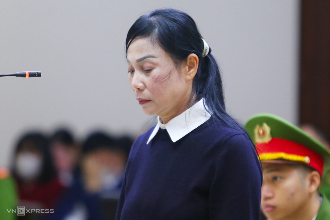 Bà Hoàng Thị Thúy Lan tại phiên tòa hôm nay. Ảnh: Phạm Dự