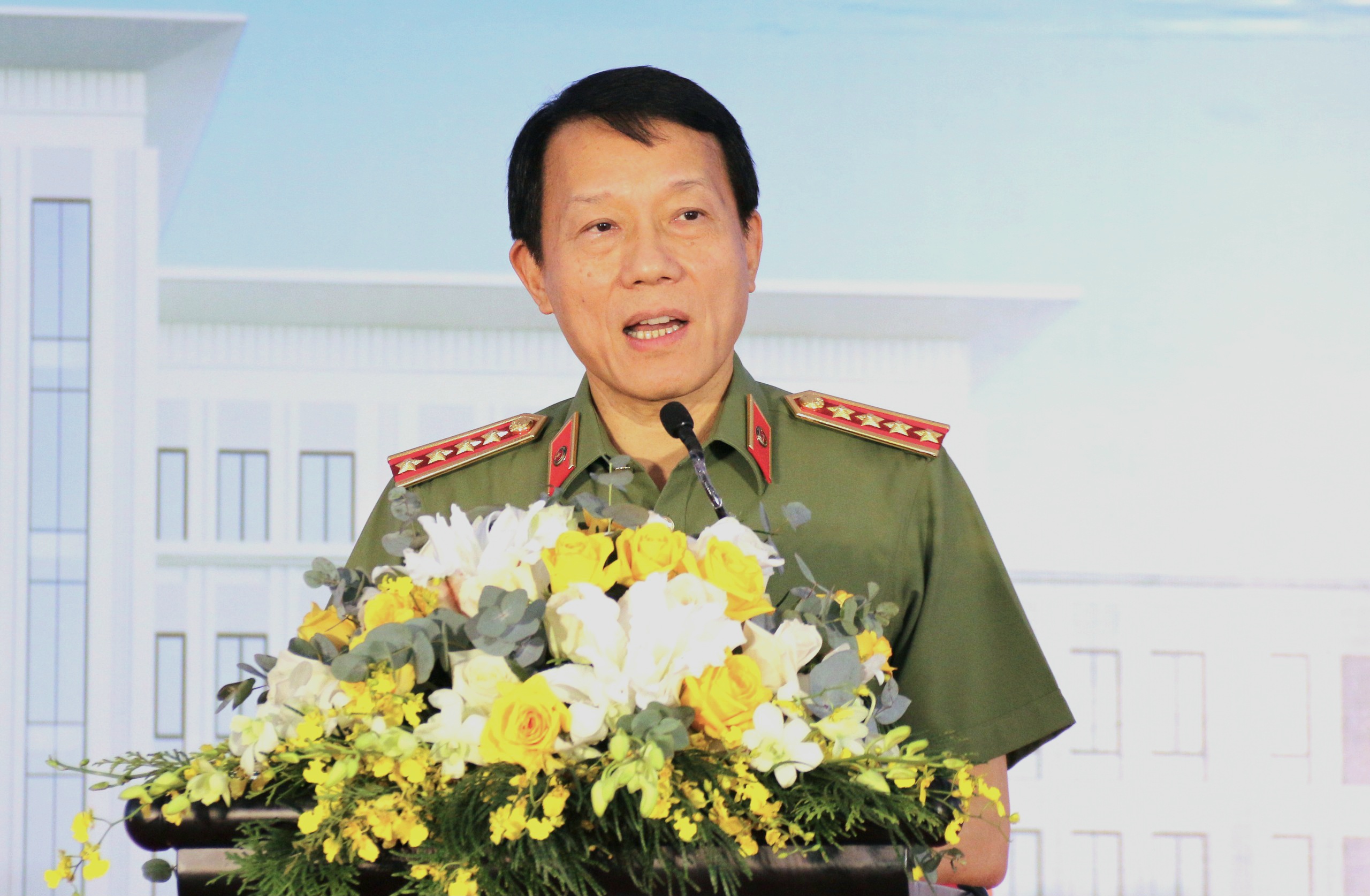 Đại tướng Lương Tam Quang dự lễ khởi công trụ sở Công an tỉnh Khánh Hòa - Ảnh 1.