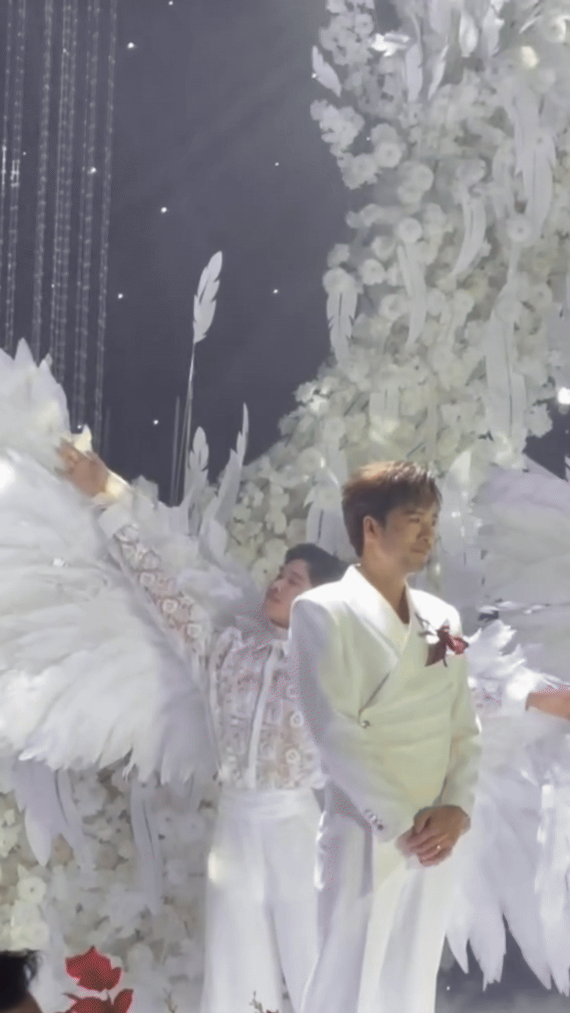 Đám cưới nam diễn viên Vbiz và vợ bác sĩ kém 16 tuổi: Cô dâu chú rể sánh đôi, dàn sao nổi tiếng tham dự- Ảnh 1.