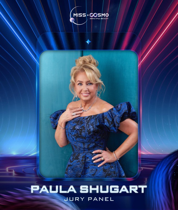 Dàn giám khảo đình đám chấm Miss Cosmo 2025 1 Năm 2023 Paula Shugart từ chức chủ tịch Miss Universe, sau 23 năm nắm quyền.