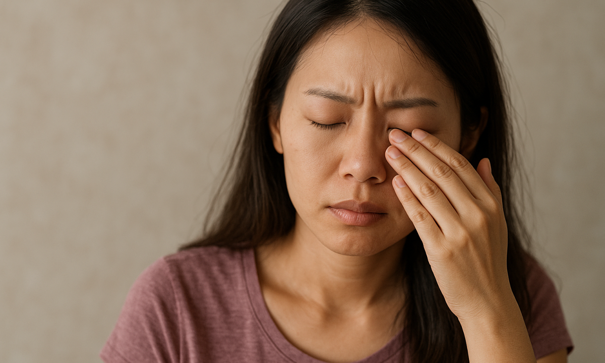 Dau hieu o mat canh bao thieu kem