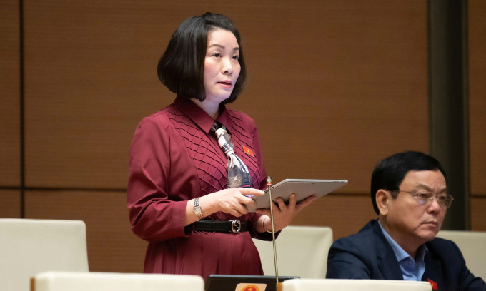 Đại biểu Nguyễn Minh Tâm (Phó đoàn Quảng Trị). Ảnh: Hoàng Phong