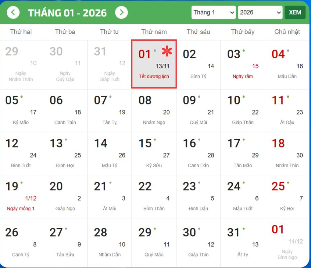 Đề xuất hoán đổi ngày làm việc để Tết Dương lịch 2026 được nghỉ 4 ngày - 1