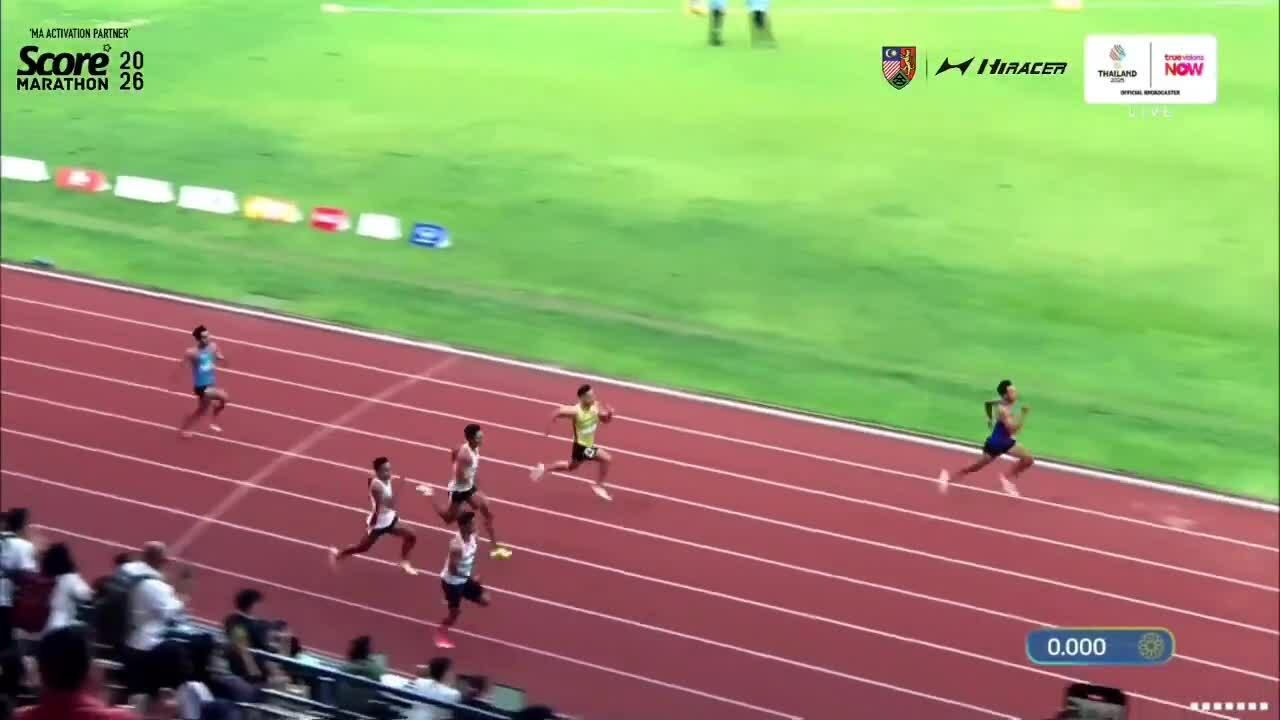 Puripol chạy 100m dưới 10s tại SEA Games 33