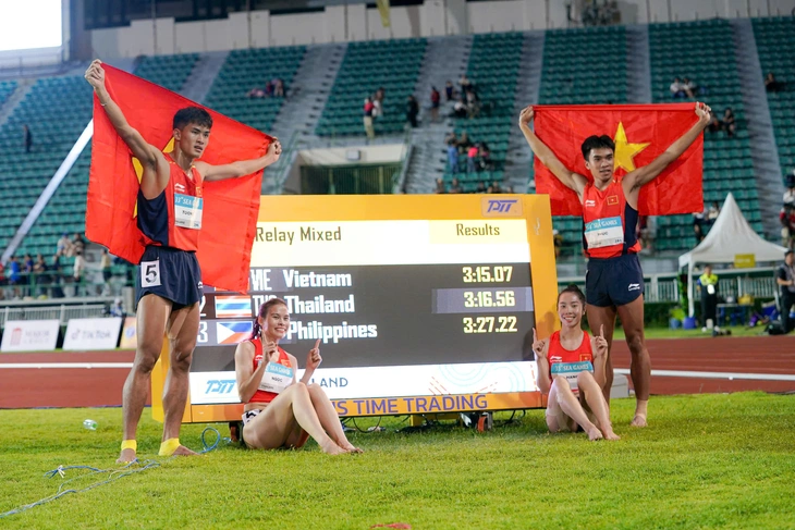 Đội điền kinh tiếp sức Việt Nam xuất sắc ra sao khi đánh bại Thái Lan? 1 điền kinh - Ảnh 1.