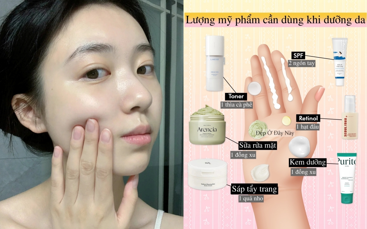 Dưỡng da thông minh là biết dùng định lượng sản phẩm thế nào để đủ giúp da đẹp lên! 1 Dưỡng da thông minh: Bao nhiêu sản phẩm là đủ để da đẹp lên nhanh nhất? - Ảnh 1.