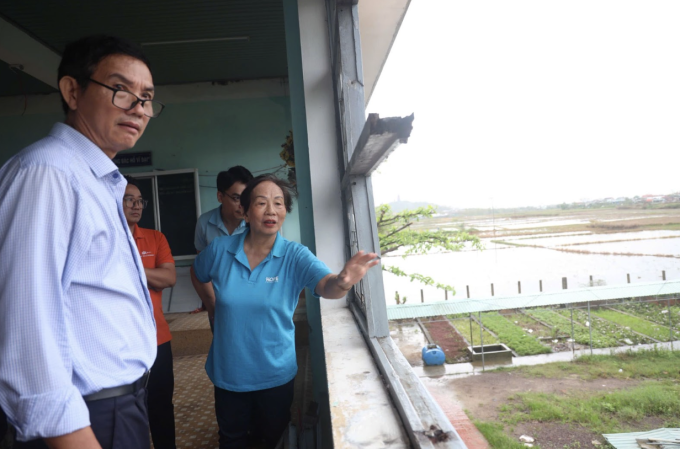 Trường Tiểu học số 1 Phước Hiệp tan hoang sau bão. Ảnh: Ngọc Huy