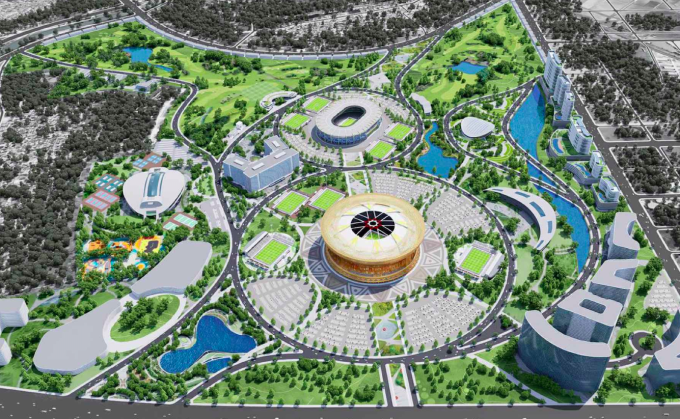 Phối cảnh Khu đô thị thể thao Olympic (khu B).