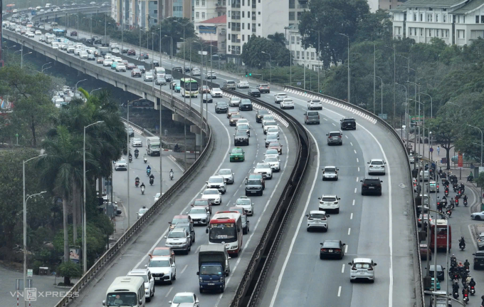 Đường Vành đai 3 trên cao. Ảnh: Ngọc Thành