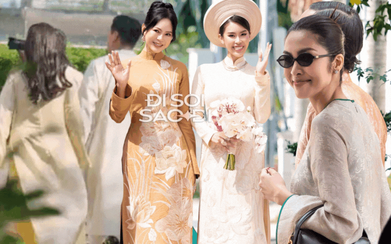 Tổ hợp áo dài hào môn: Hà Tăng, Linh Rin khác biệt nhà chồng; gia đình tỷ phú cài ẩn ý sau 1 chi tiết- Ảnh 1.