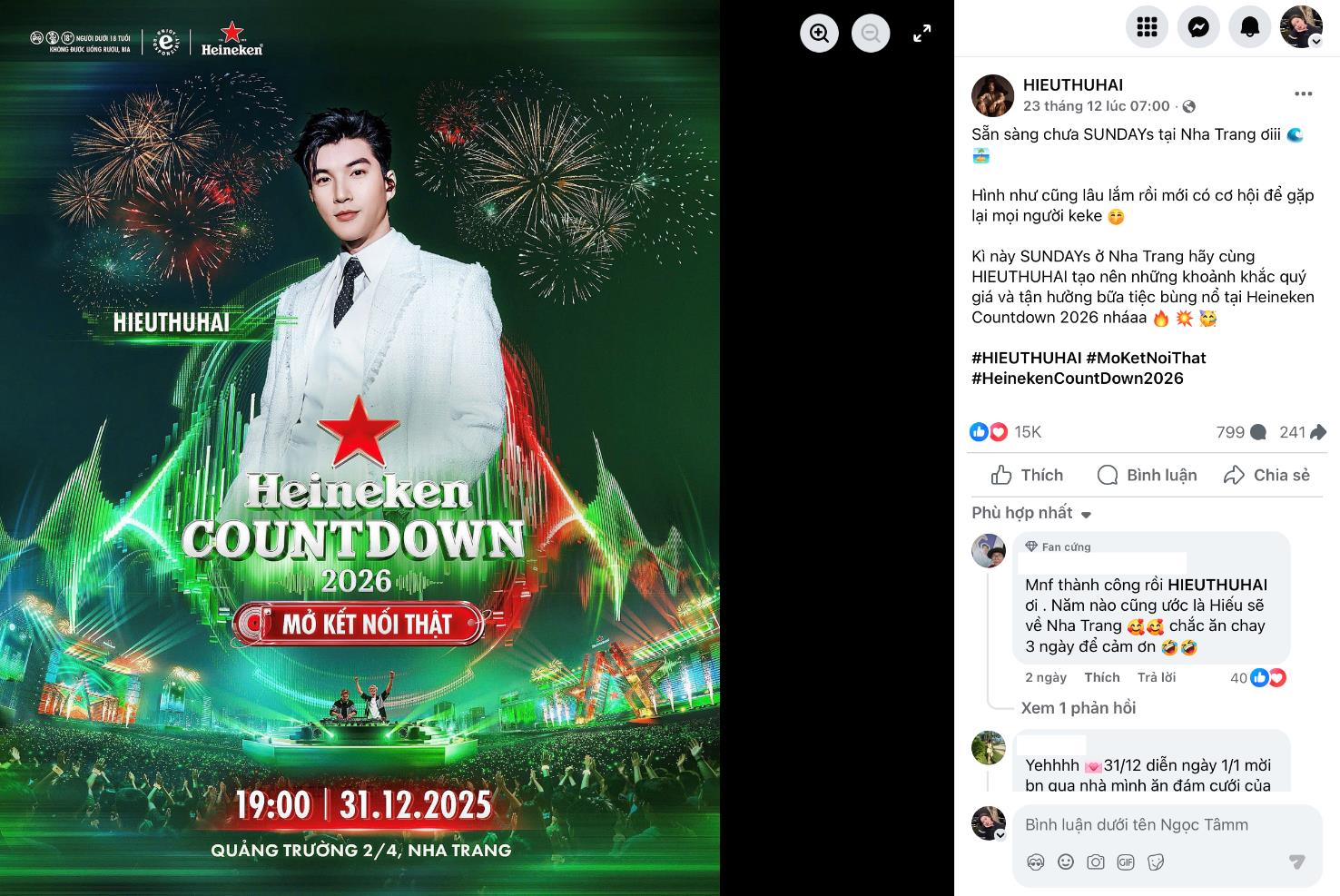 Heineken Countdown 2026 Hà Nội - Nha Trang với dàn nghệ sĩ đình đám hứa hẹn tạo nên khoảnh khắc kết nối chưa từng có- Ảnh 1. Heineken Countdown 2026 Hà Nội - Nha Trang với dàn nghệ sĩ đình đám hứa hẹn tạo nên khoảnh khắc kết nối chưa từng có- Ảnh 1.