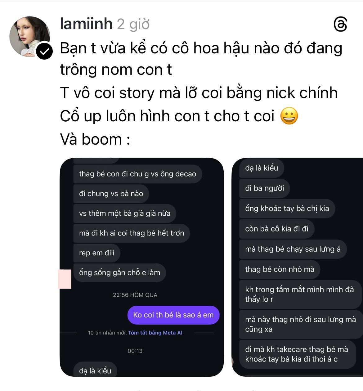 Hoa hậu Việt lên tiếng trước nghi vấn là người thứ 3 trong drama Lâm Minh - Decao- Ảnh 1.