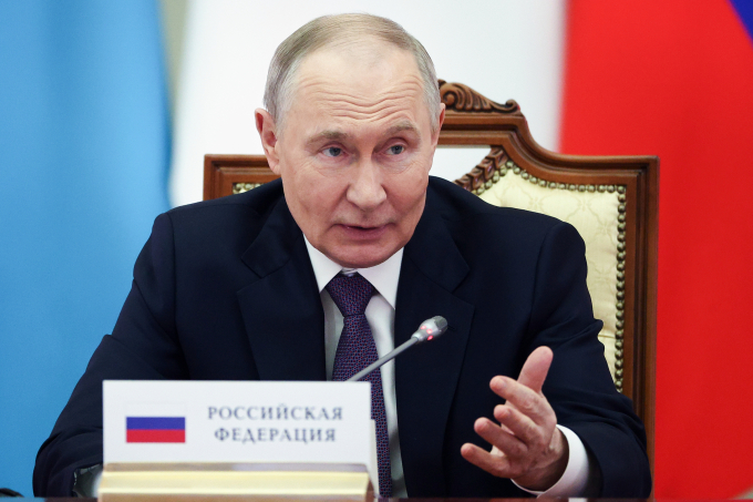 Tổng thống Nga Vladimir Putin tại sự kiện ở St. Petersburg ngày 21/12. Ảnh: AP