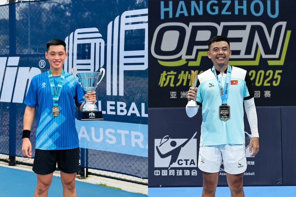 Hoàng Nam - Vinh Hiển xóa hiềm khích trong ngày vui của pickleball Việt Nam - 1