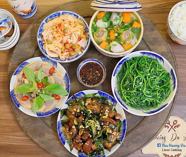 Bữa cơm gia đình hấp dẫn với các món ăn chủ đạo từ ngan.