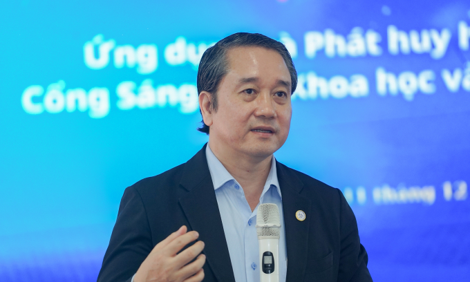 PGS.TS Đào Ngọc Chiến, Giám đốc Quỹ Phát triển khoa học và công nghệ Quốc gia. Ảnh: Bảo Lâm