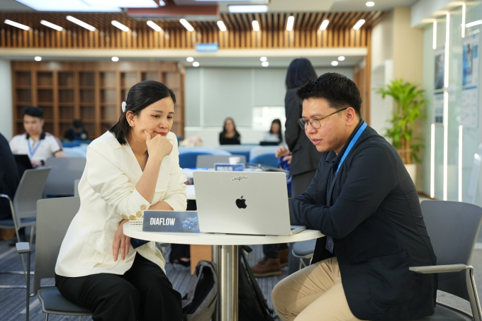 Đại diện của startup AI và doanh nghiệp lớn tại Việt Nam kết nối tại sự kiện. Ảnh: Phương Thảo