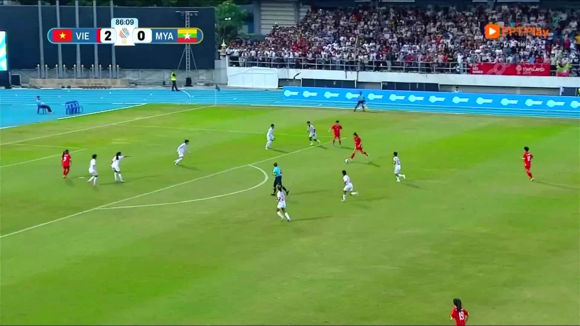 Nữ Việt Nam 2-0 Myanmar (H2): Phòng ngự chặt