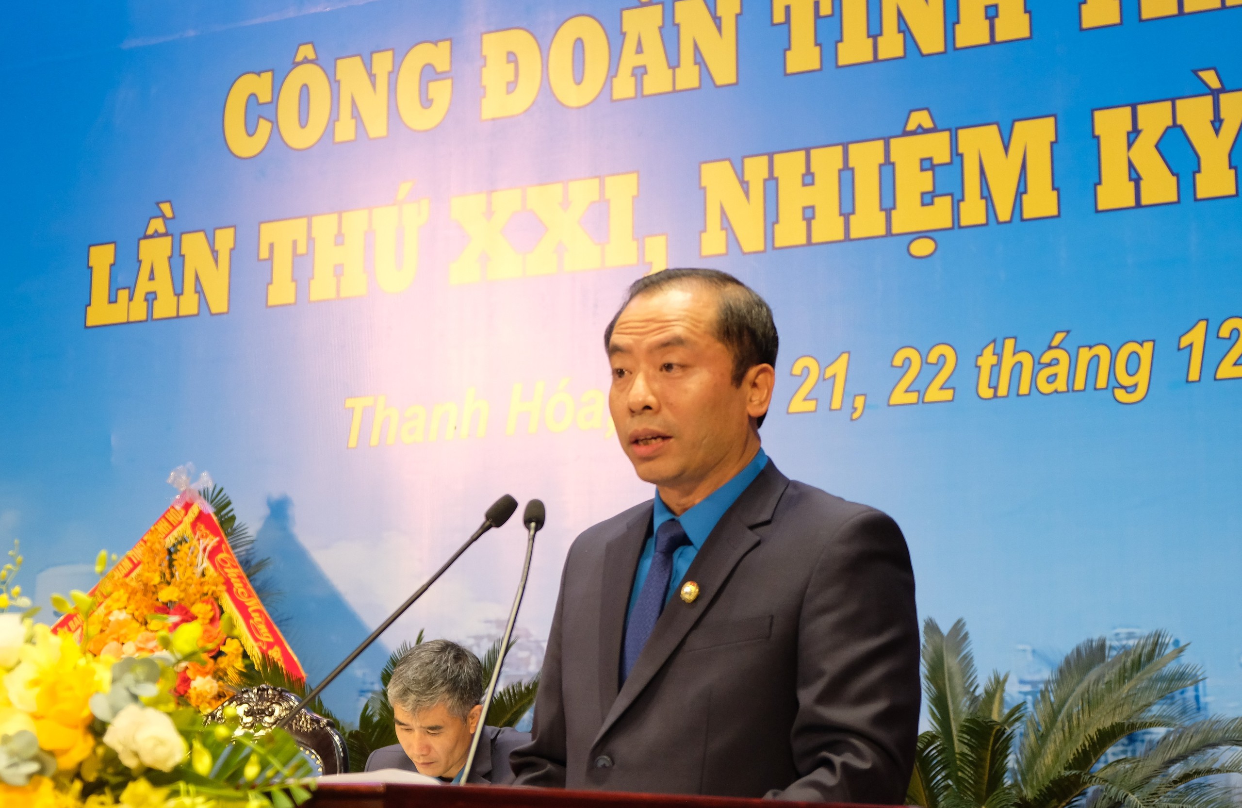 Khai mạc Đại hội Công đoàn tỉnh Thanh Hóa lần thứ XXI - Ảnh 1.