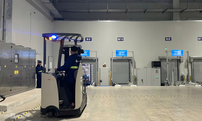 Bên trong kho lạnh ngoại quan 110.000 pallet lớn nhất Việt Nam. Ảnh: Thi Hà