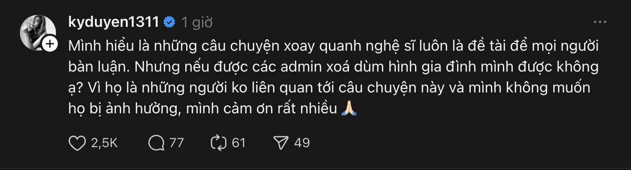 Kỳ Duyên cầu khẩn giữa ồn ào với Minh Triệu- Ảnh 1. Kỳ Duyên cầu khẩn giữa ồn ào với Minh Triệu- Ảnh 1.