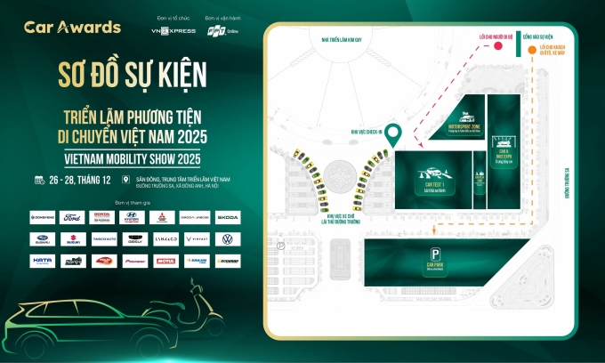 Sơ đồ triển lãm VnMS 2025.