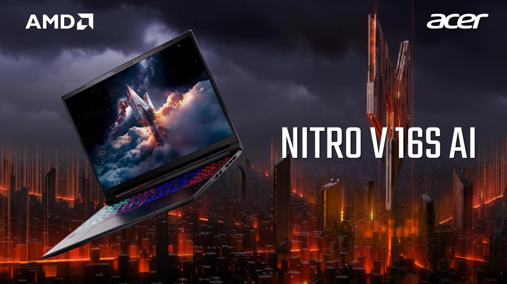 Nitro V 16S ProPanel: Laptop gaming mỏng nhẹ, mạnh mẽ với Ryzen AI và RTX 50 Series- Ảnh 1. Nitro V 16S ProPanel: Laptop gaming mỏng nhẹ, mạnh mẽ với Ryzen AI và RTX 50 Series- Ảnh 1.